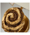 Applique murale Swirl Abat-jour en lin,acier,résine Feuille d'or