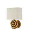 Applique murale Swirl Abat-jour en lin,acier,résine Feuille d'or