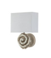 Swirl wall light Lampshade in linen, steel, bone white resin