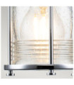Applique murale Kichler Acier,verre grainé transparent Chrome poli