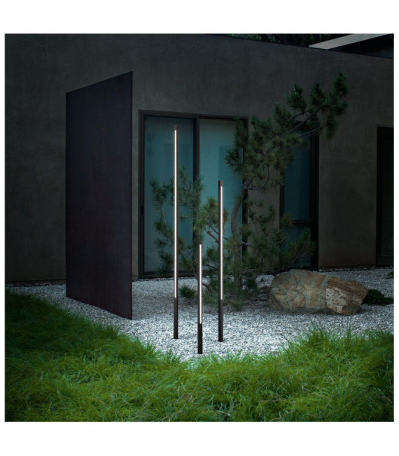 JEDI Outdoor Floor Lamp Glass, Black Metal
