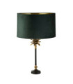 Lampe de table Palm Acier doux Noir mat, laiton antique