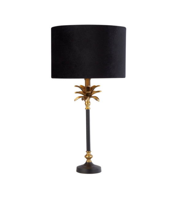 Lampada da tavolo Palm Acciaio dolce Nero opaco, ottone antico