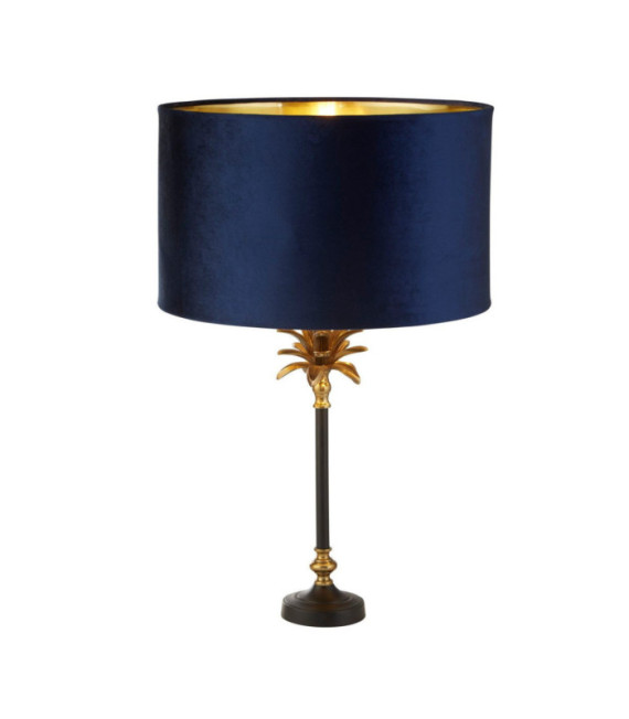 Lampada da tavolo Palm Acciaio dolce Nero opaco, ottone antico