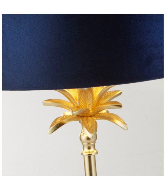 Palm Tischlampe Weichstahl Satiniertes Messing