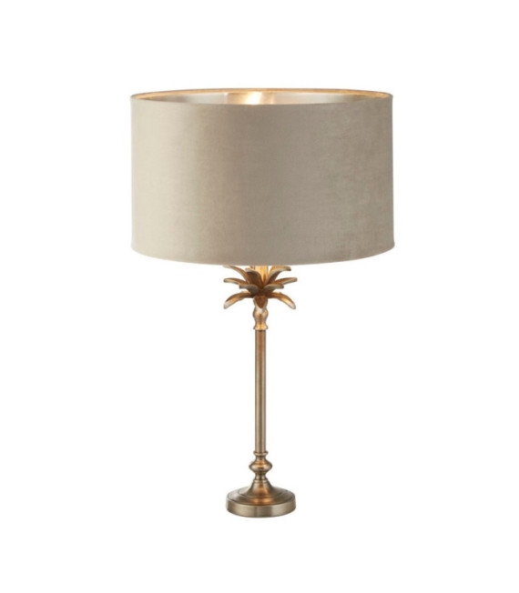 Palm Tischlampe, Weichstahl, Antik-Nickel