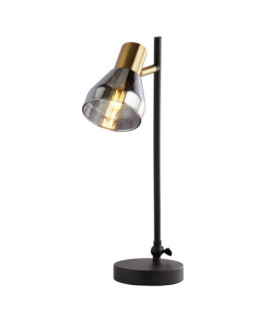 Westminster Table Lamp Mild Steel Satin Brass, Smoked, Black
