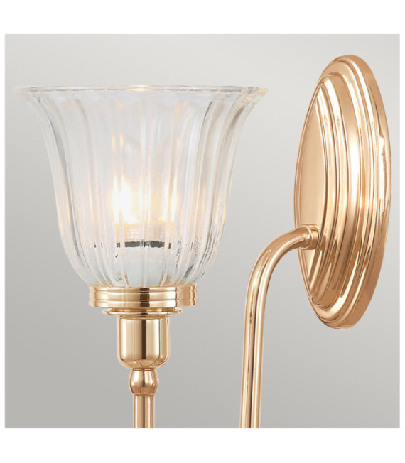Blake Wandleuchte Glas, Aluminium Roségold