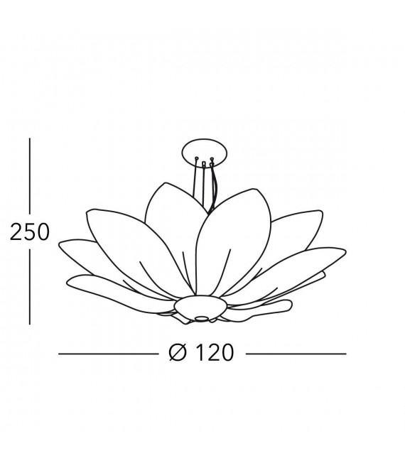 Lampada a sospensione design FIORE 7 lampadine
