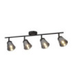Mega spotlight bar Mild steel Matt black, Smoked