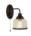 Applique murale Highworth Acier doux Clair, noir