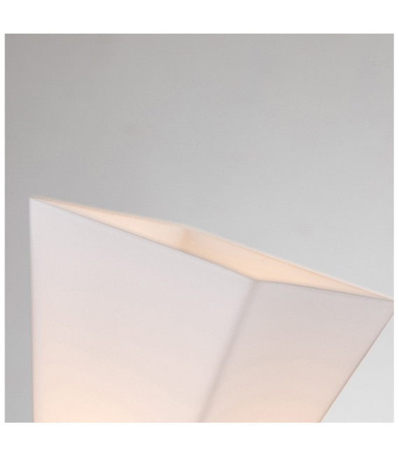 Lámpara de pared para baño Bowtie, cristal opalino, acero negro mate