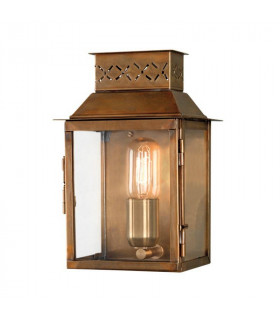 Lampada da parete Kenningston, ottone antico e vetro
