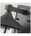 Hinkley Outdoor Wall Light Clear Seeded Glass, Weather Resistant Composite, Textured Black