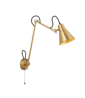 Lampada da parete oscillante Acciaio dolce Ottone