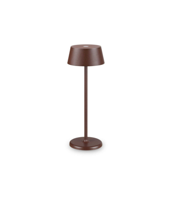 Lámpara de mesa LED Pure Metal, aluminio marrón café