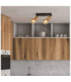 Spinny spotlight Mild steel Matt black, natural