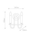 Capitol wall light Steel Black