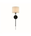Munich wall light Mild steel Matt black, natural