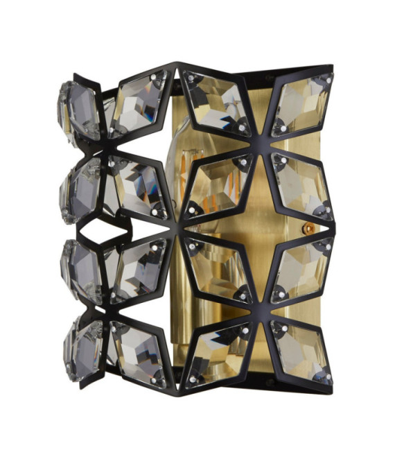 Iris wall light Mild steel, glass Brass