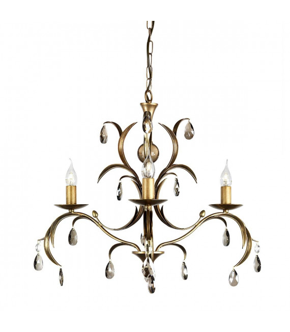Aplique Lily, bronce antiguo y vidrio, 2 bombillas