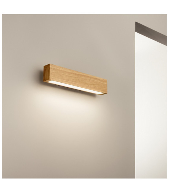 Lampada da parete CRAFT LED Vetro, Metallo, Legno Legno chiaro