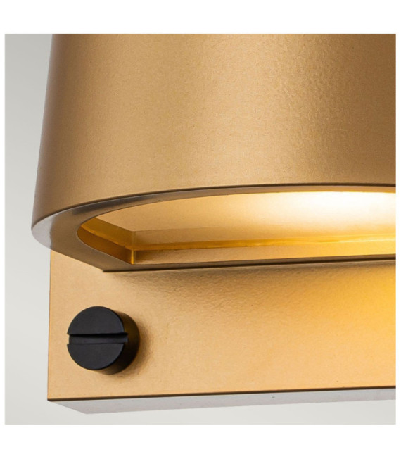 Sconce da parete per esterni Scout, ottone antico verniciato composito resistente alle intemperie