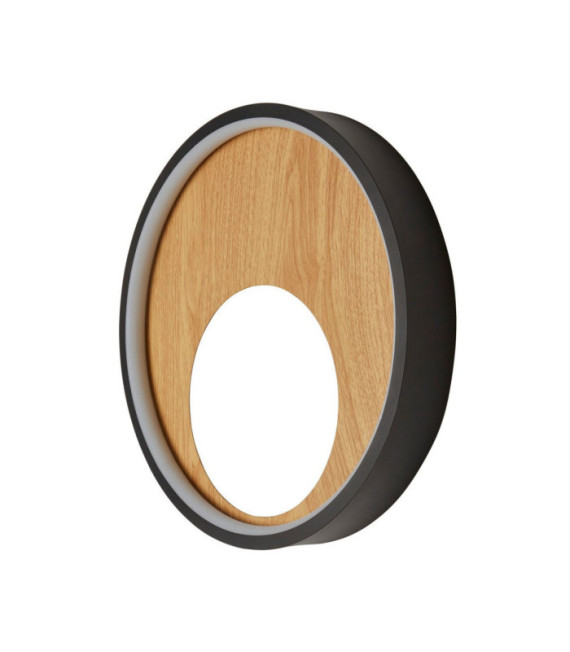 Curio aplique LED Acero dulce, silicona Negro, Marrón