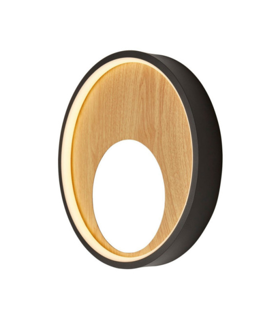 Curio LED-Wandleuchte Baustahl, Silikon Schwarz, Braun