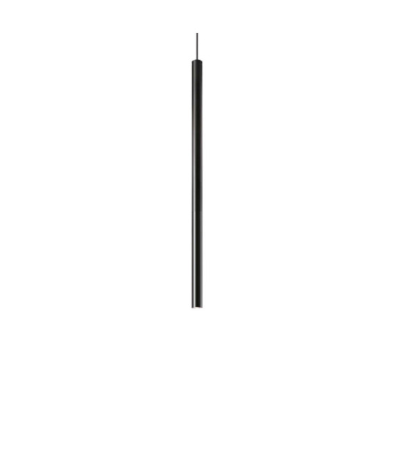 Lámpara colgante ultrafina Metal, Aluminio Negro mate