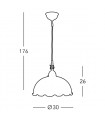 Suspension style cosy NONNA laiton antique 1 ampoule