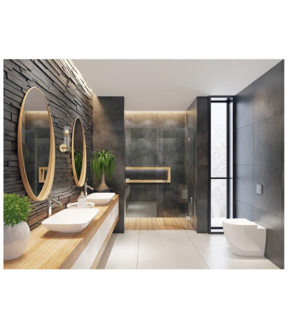 Applique murale Salle de bains Scope Acier doux,verre Laiton