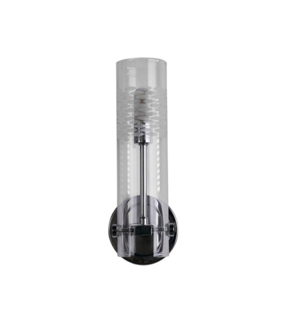 Wandleuchte Badezimmer Scope Baustahl, Glas Chrom
