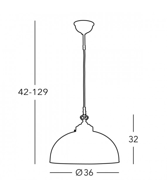 Suspension style cosy NONNA laiton antique 1 ampoule