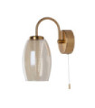 Cyclone wall light Glass, acrylic, medium steel Bronze