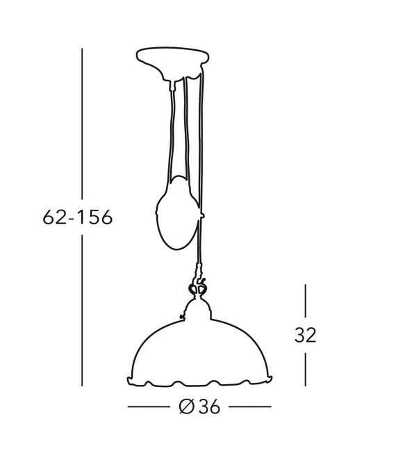 Suspension style cosy NONNA laiton antique 1 ampoule