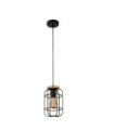 Suspension Vision Acier doux Bois, Noir Mat