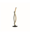 Lampe de table LED Bloom Acier doux Effet Bois, Noir Sable