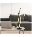 Bloom LED Table Lamp Mild Steel Wood Effect, Sand Black
