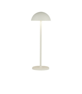 Portabello lámpara de mesa LED para exterior Aluminio Blanco mate, transparente