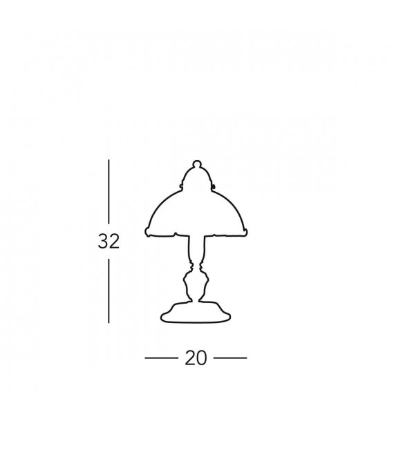 Lampe de table style cosy NONNA laiton antique 1 ampoule