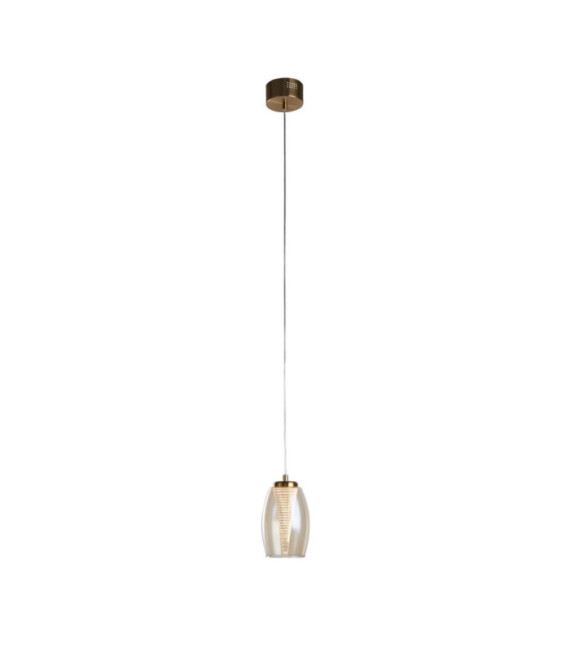 Lampada a sospensione Cyclone Vetro, acrilico, acciaio medio Bronzo