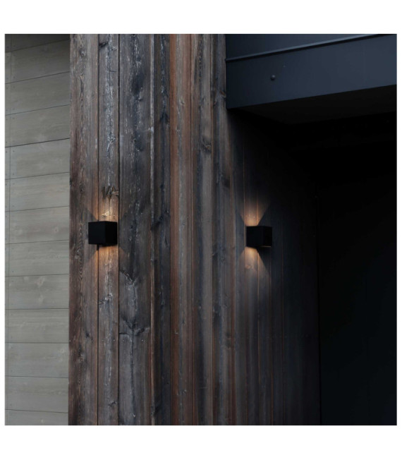 Aplique de exterior Atom Metal Negro
