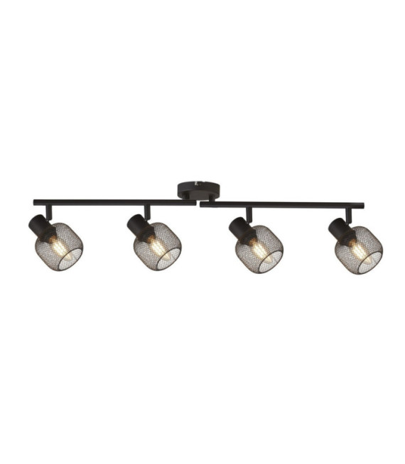 Barre de spots Meshy Acier doux Sable Noir