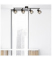 Barre de spots Meshy Acier doux Sable Noir