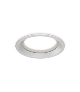 Downlight empotrable Basic Plástico, Aluminio Blanco Mate