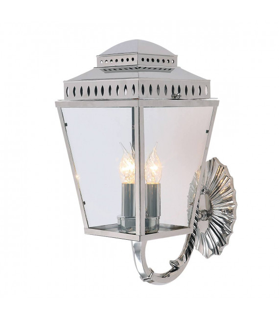 Lampada a sospensione Mansion House, nichel lucido