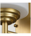 Feiss wall light Opal glass, Brushed brass steel
