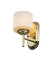 Feiss wall light Opal glass, Polished brass steel