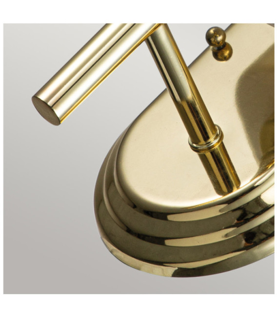 Feiss wall light Opal glass, Polished brass steel